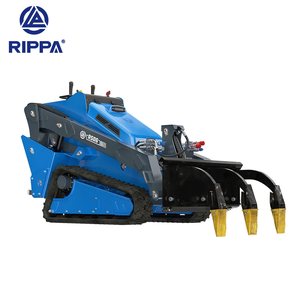 RIPPA Skid Steer Loader With Triple-tooth Grapple