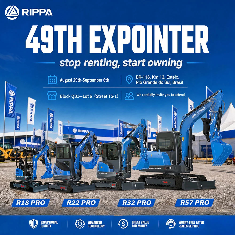 RIPPA GROUP Brings Reliable Excavators to Expointer in Rio Grande do Sul, Brazil